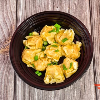 Pork & Shrimp Wontons in Chili Oil Soup (8)